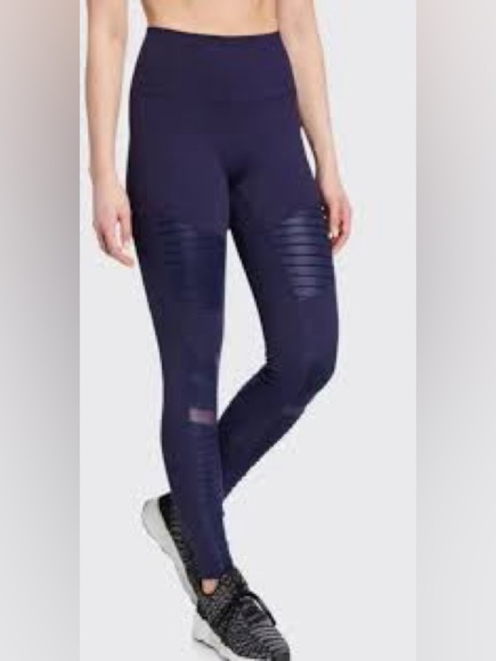 ALO Yoga High-Waist Moto Leggings in a rich navy blue